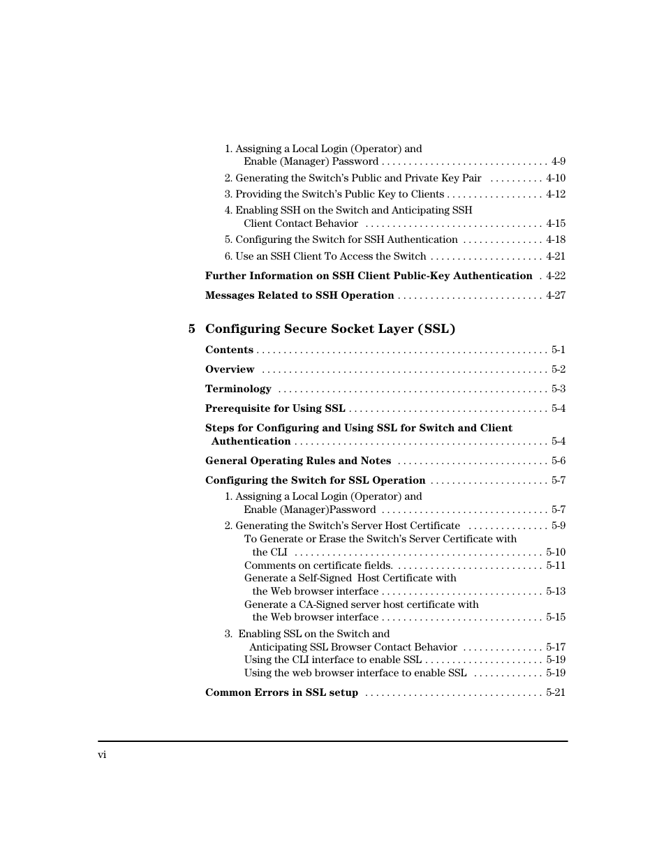 Configuring secure socket layer (ssl) | HP 4100GL User Manual | Page 8 / 228