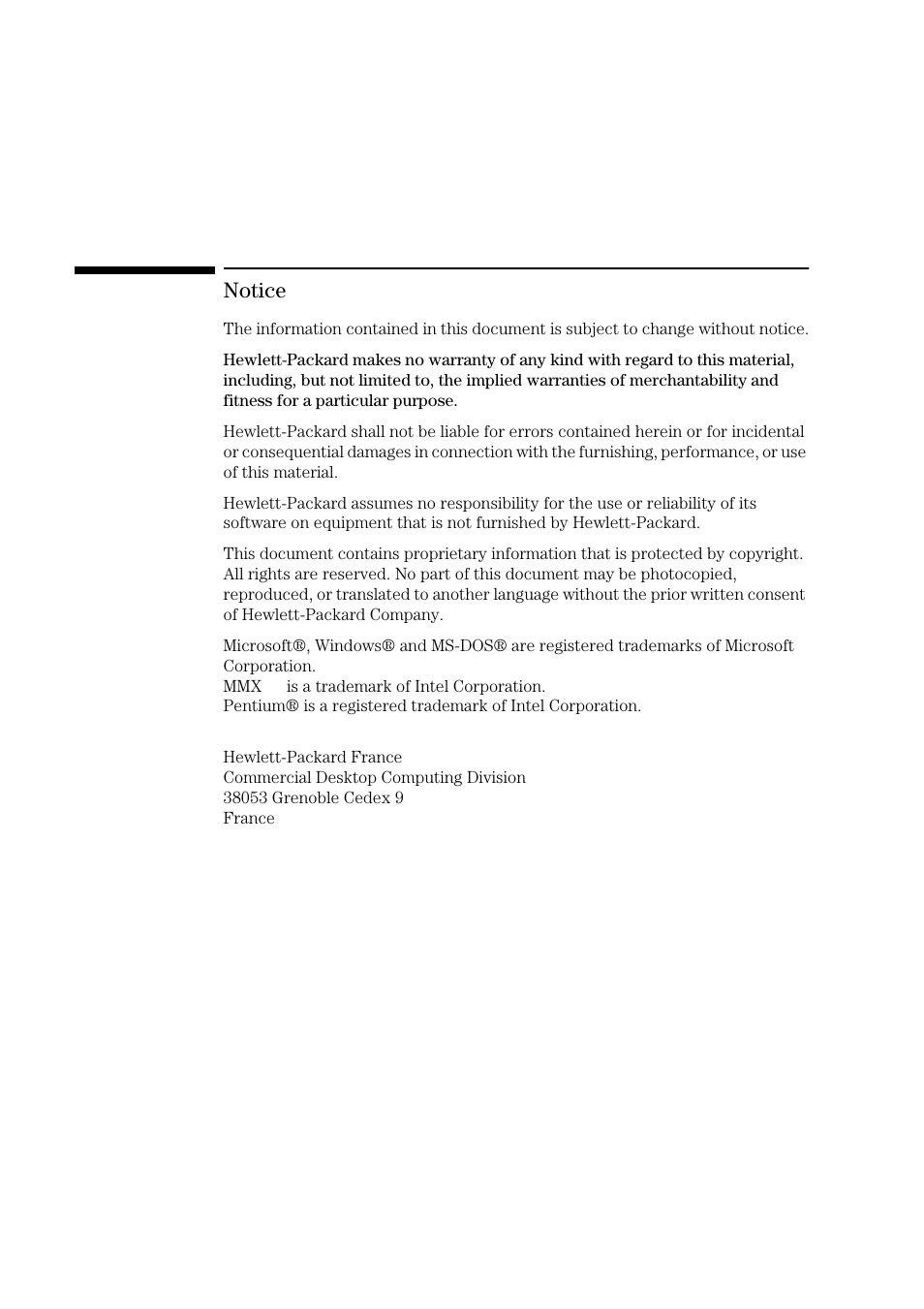 Notice | HP 3C590-TPO User Manual | Page 2 / 40