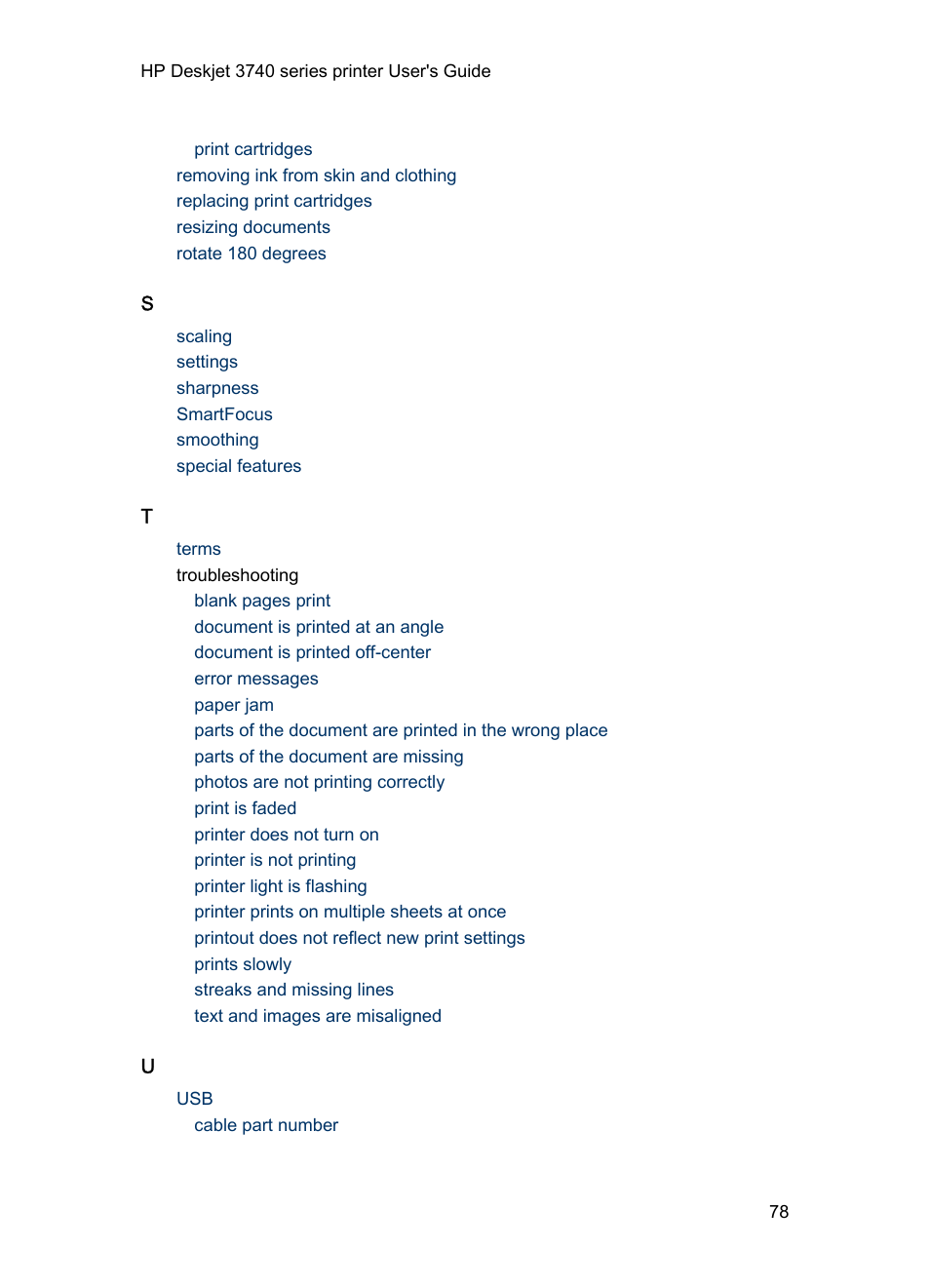 HP 3740 series User Manual | Page 78 / 78