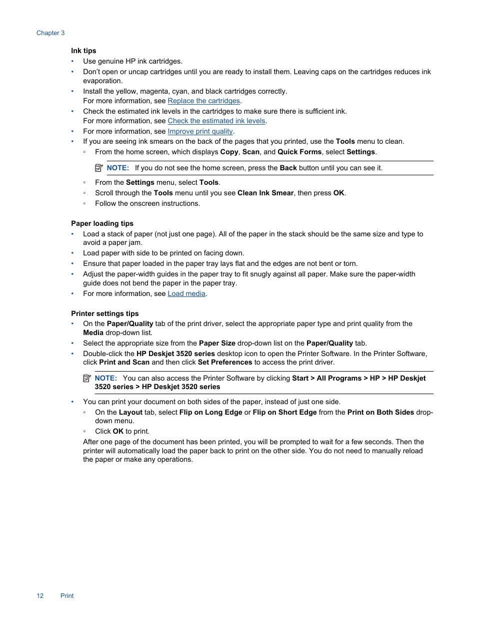 HP 3520 User Manual | Page 14 / 66