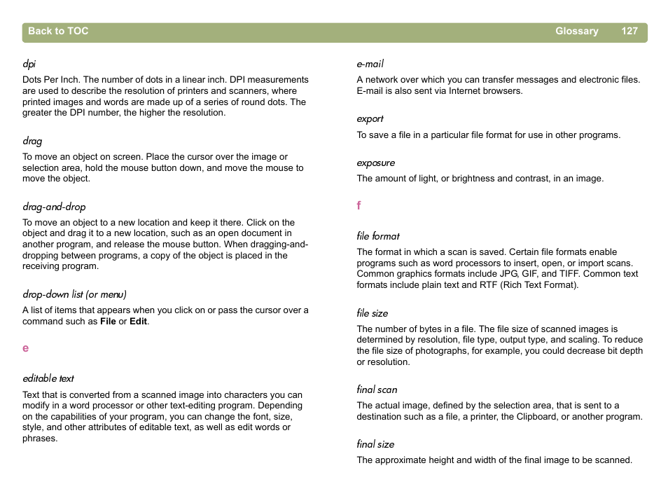 HP 5400c Series User Manual | Page 127 / 146