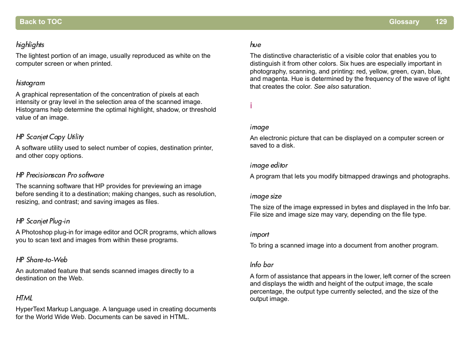 Html, Html is use | HP 5400c Series User Manual | Page 129 / 146