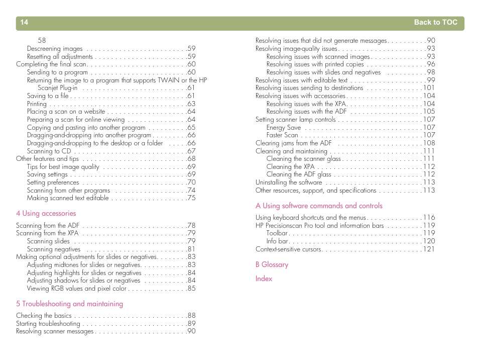 HP 5400c Series User Manual | Page 14 / 146