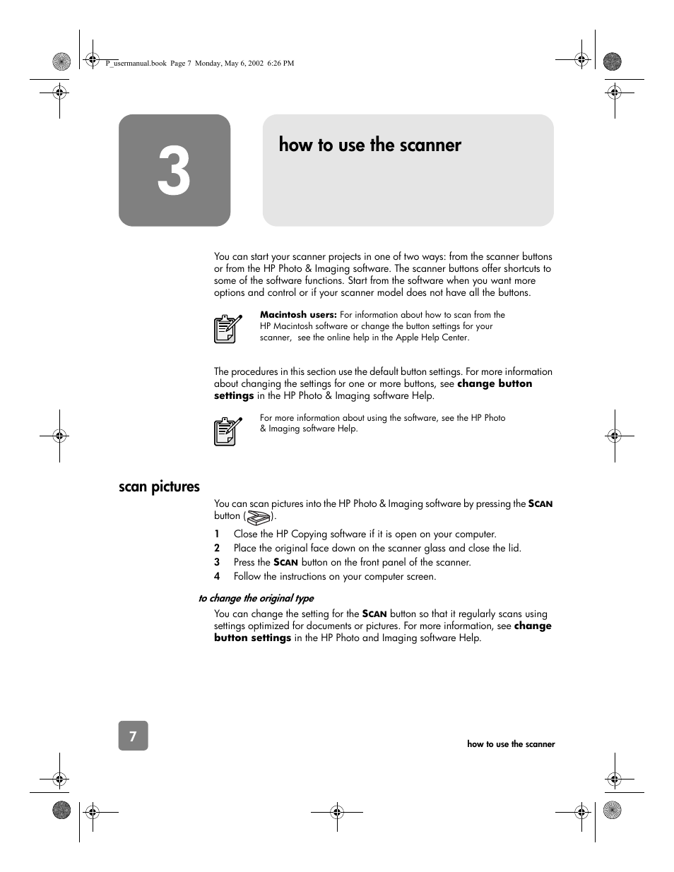 How to use the scanner, Scan pictures | HP 4500c Series User Manual | Page 12 / 74