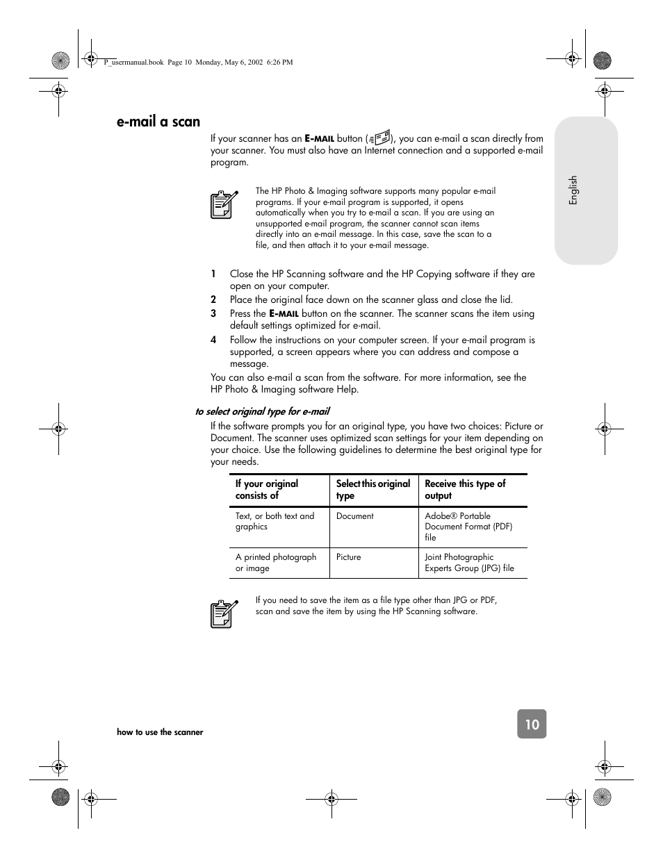 E-mail a scan | HP 4500c Series User Manual | Page 15 / 74