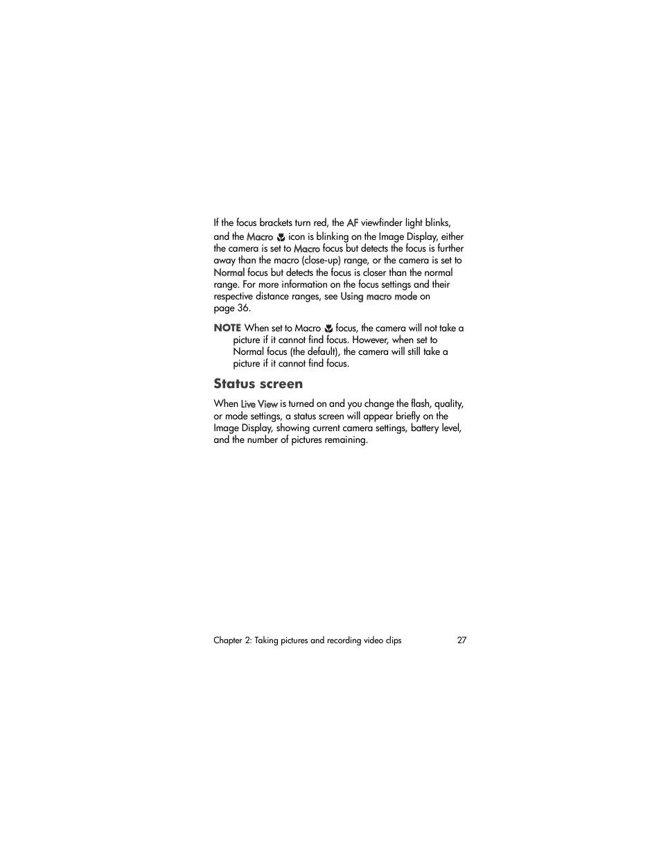 Status screen | HP Photosmart 730 series User Manual | Page 27 / 116