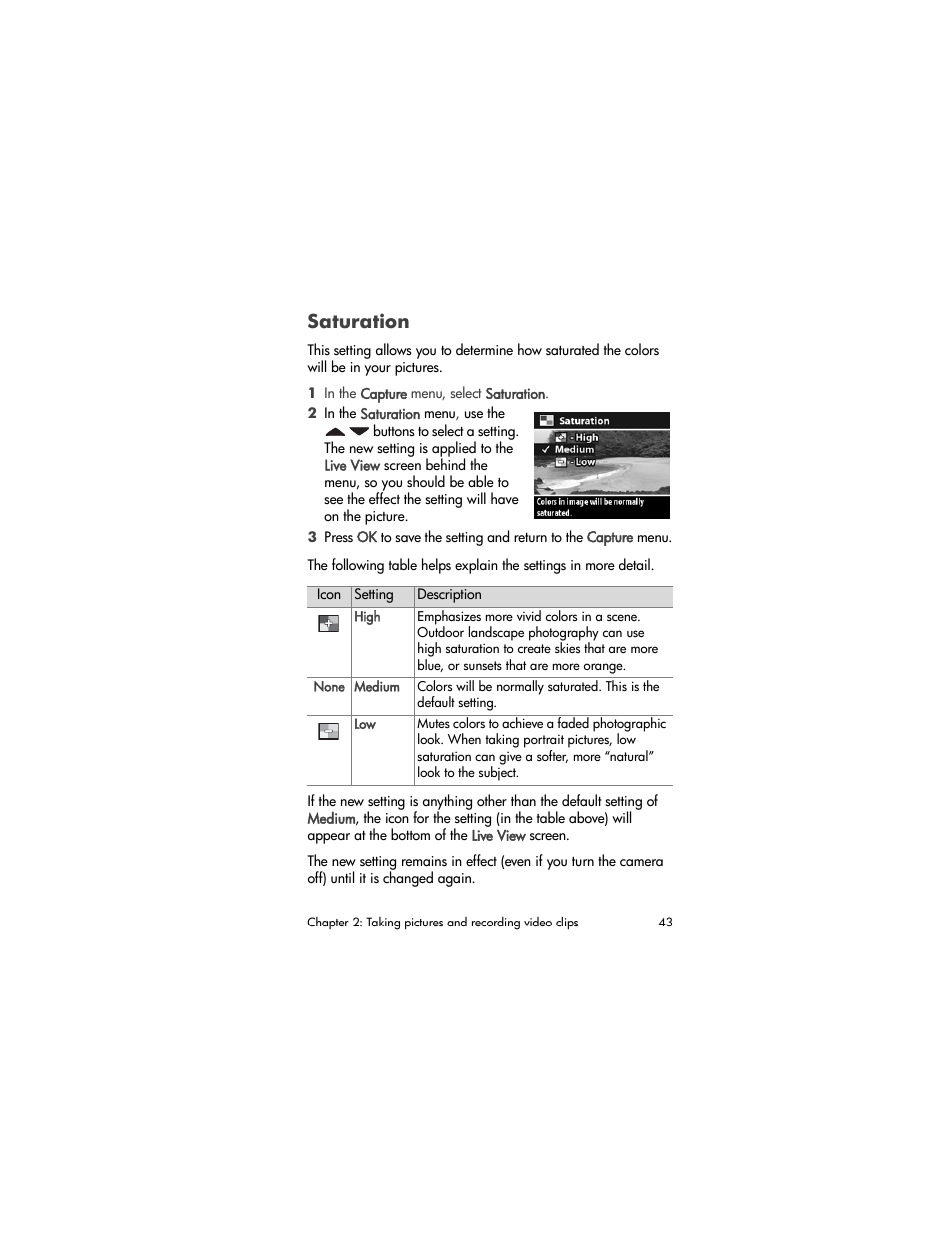 Saturation | HP Photosmart 730 series User Manual | Page 43 / 116