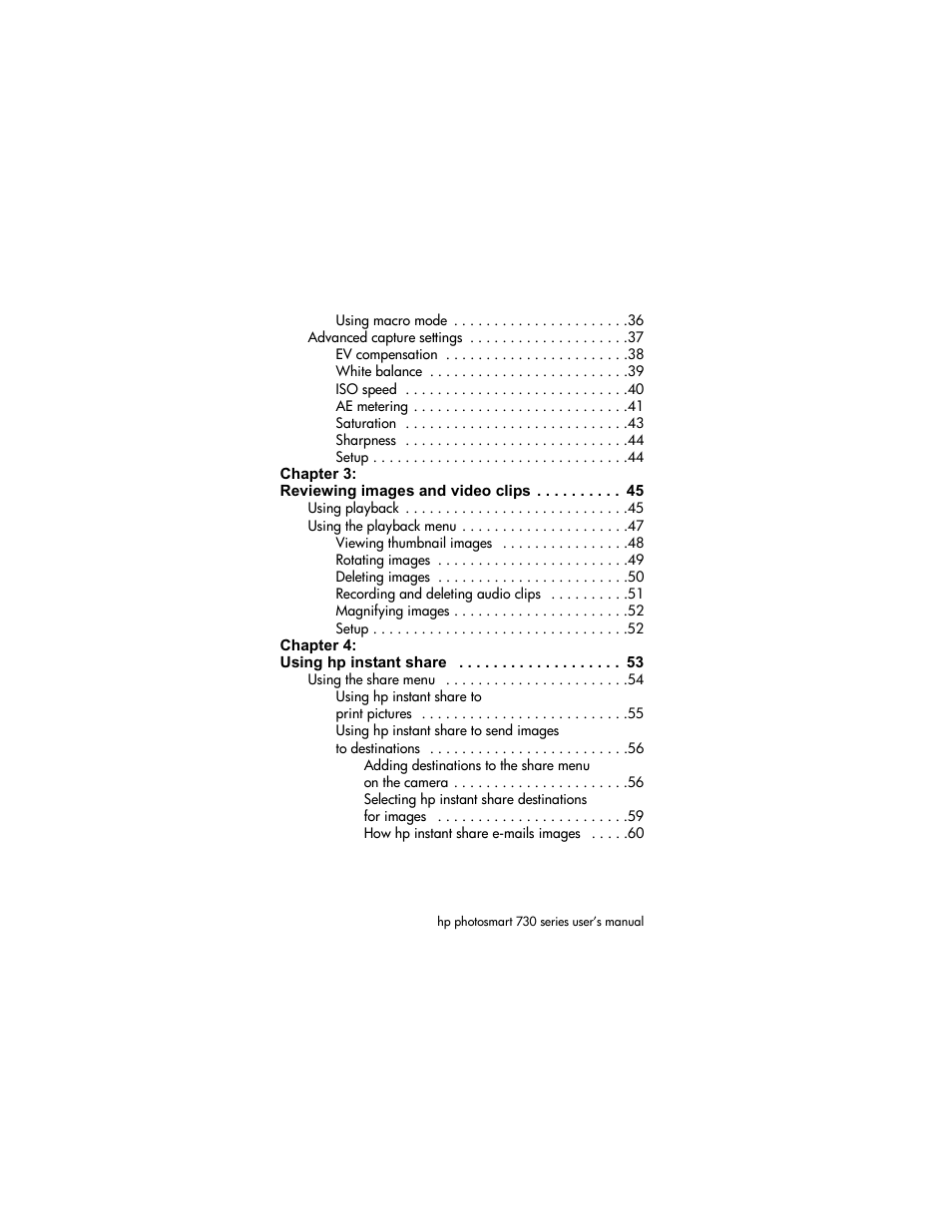 HP Photosmart 730 series User Manual | Page 6 / 116