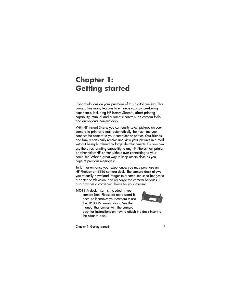 Chapter 1: getting started | HP Photosmart 730 series User Manual | Page 9 / 116