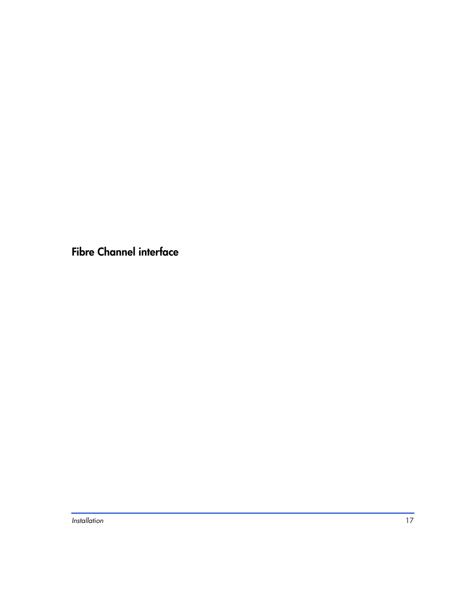 Fibre channel interface, Fibre channel interface 17 | HP XP12000 User Manual | Page 15 / 82