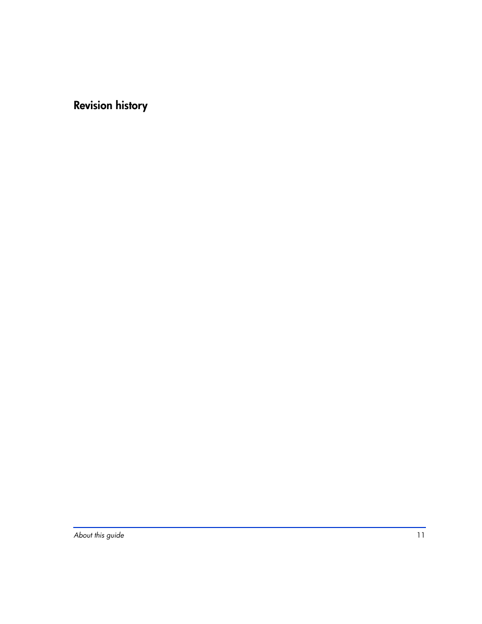 Revision history, Revision history 11 | HP XP12000 User Manual | Page 9 / 82