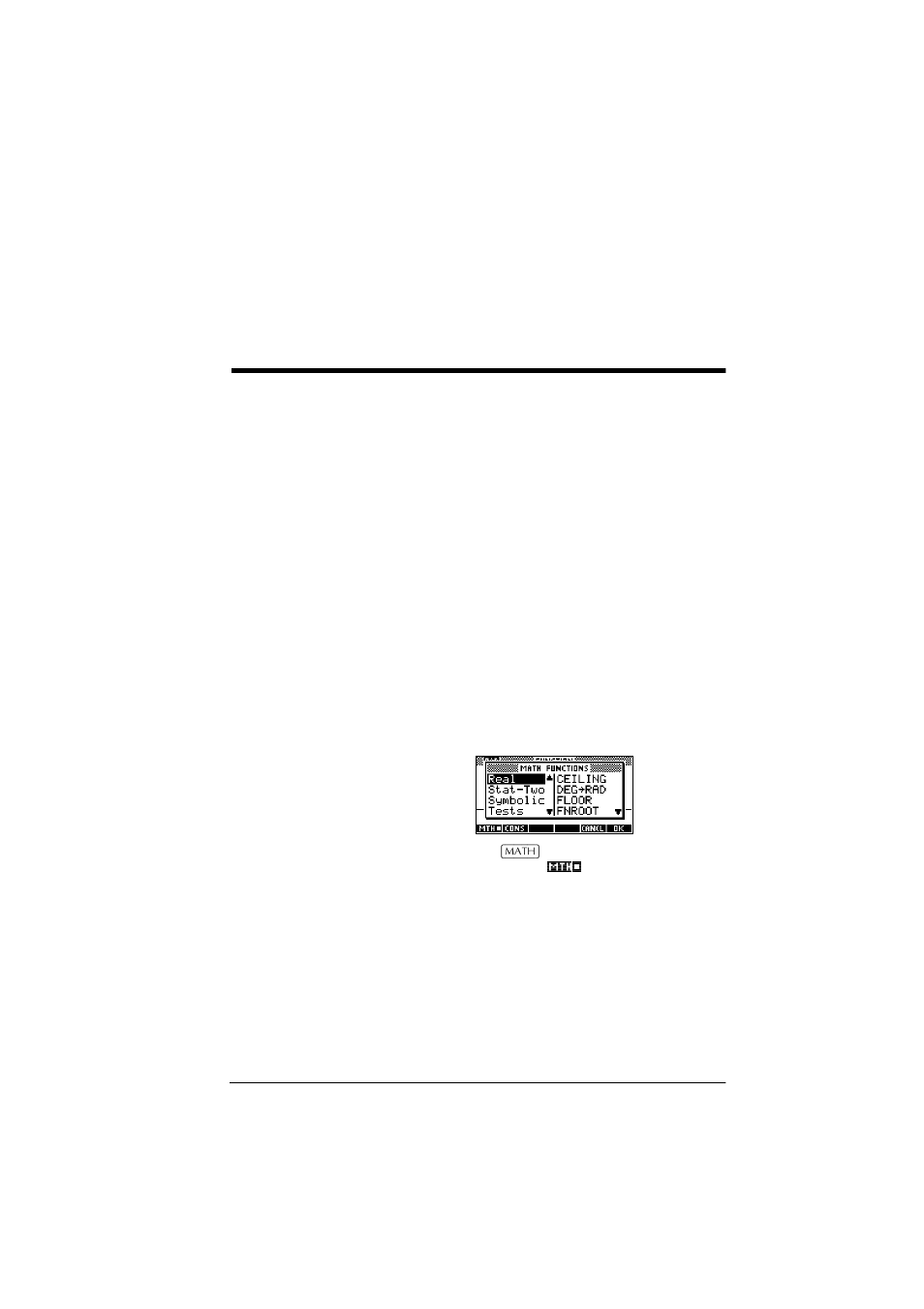 10 using mathematical functions, Math functions, The math menu | HP 39g+ User Manual | Page 137 / 288