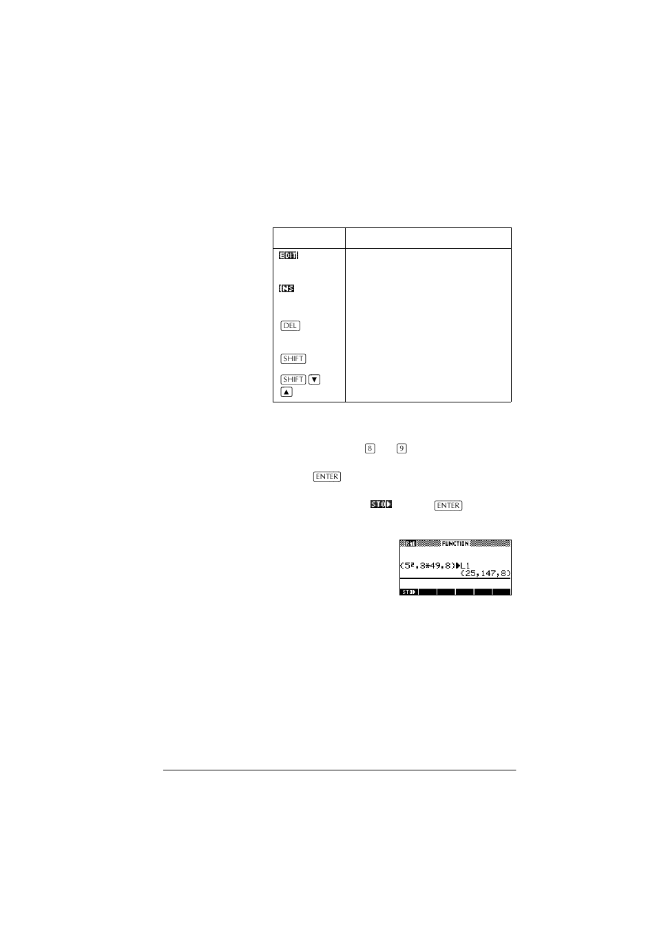 Create a list in home | HP 39g+ User Manual | Page 189 / 288