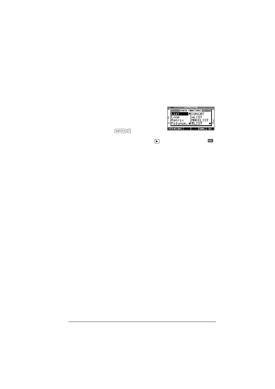 List functions | HP 39g+ User Manual | Page 193 / 288