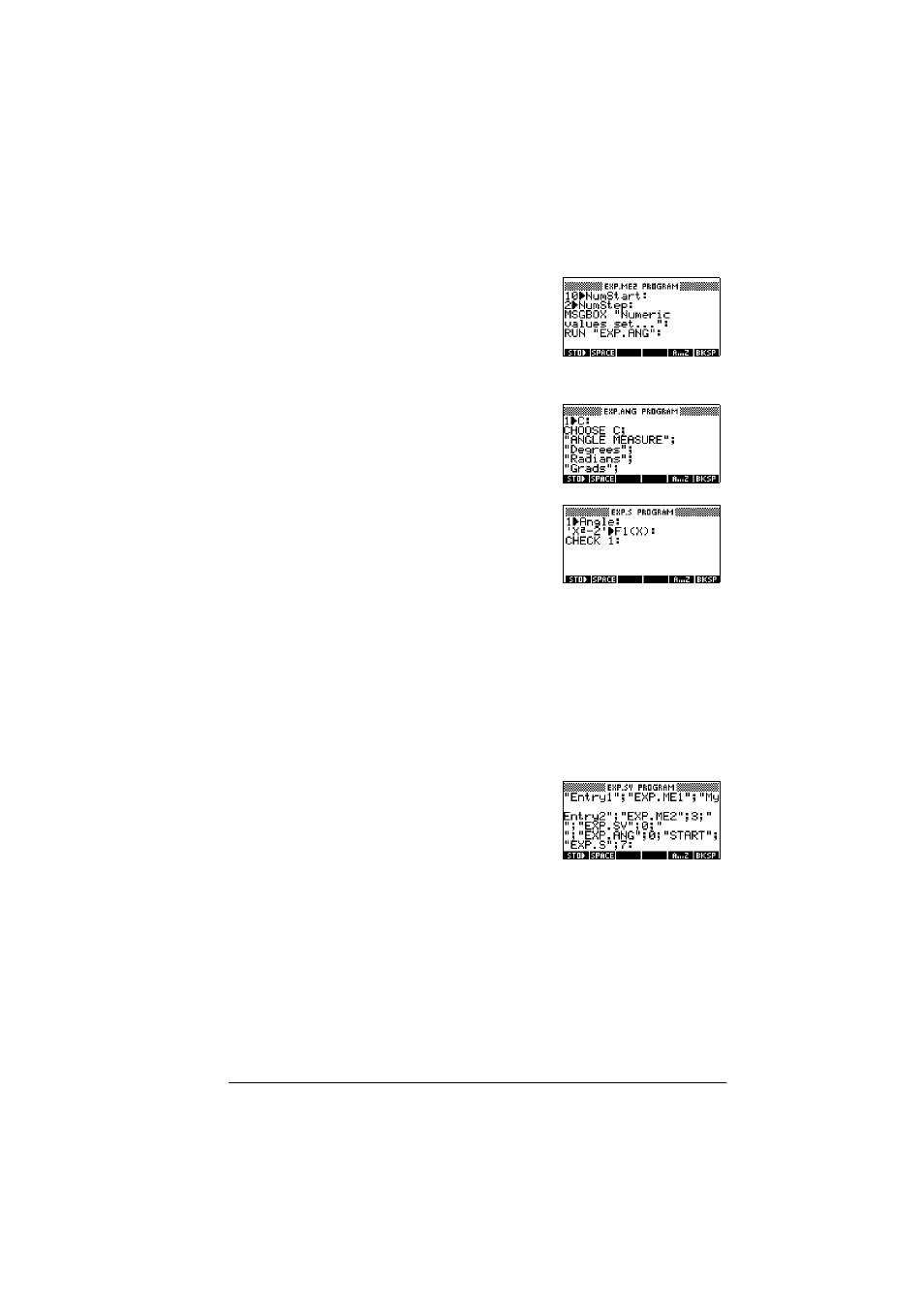 Configuring the setviews menu option programs | HP 39g+ User Manual | Page 217 / 288