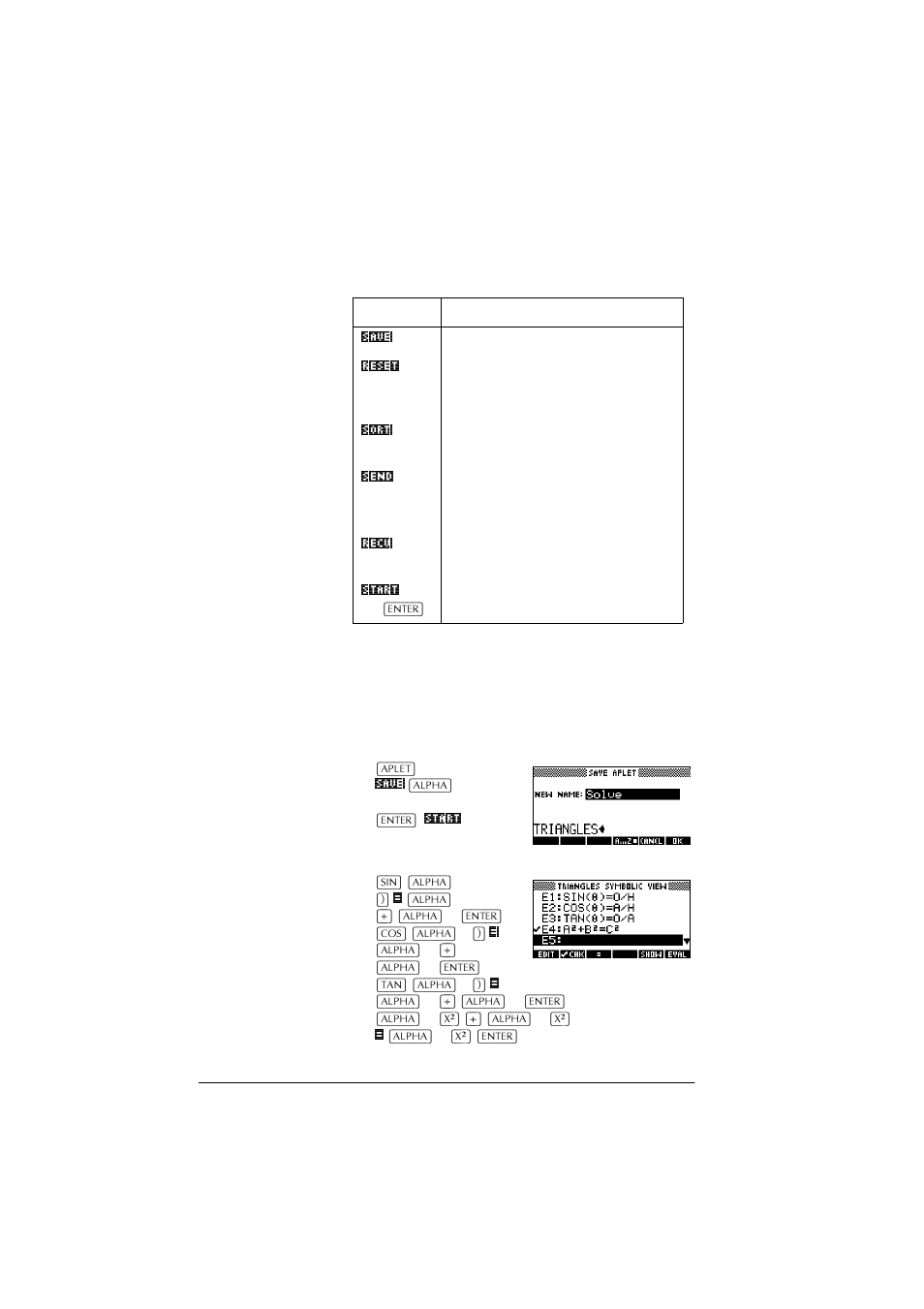 Aplet keys | HP 39g+ User Manual | Page 250 / 288