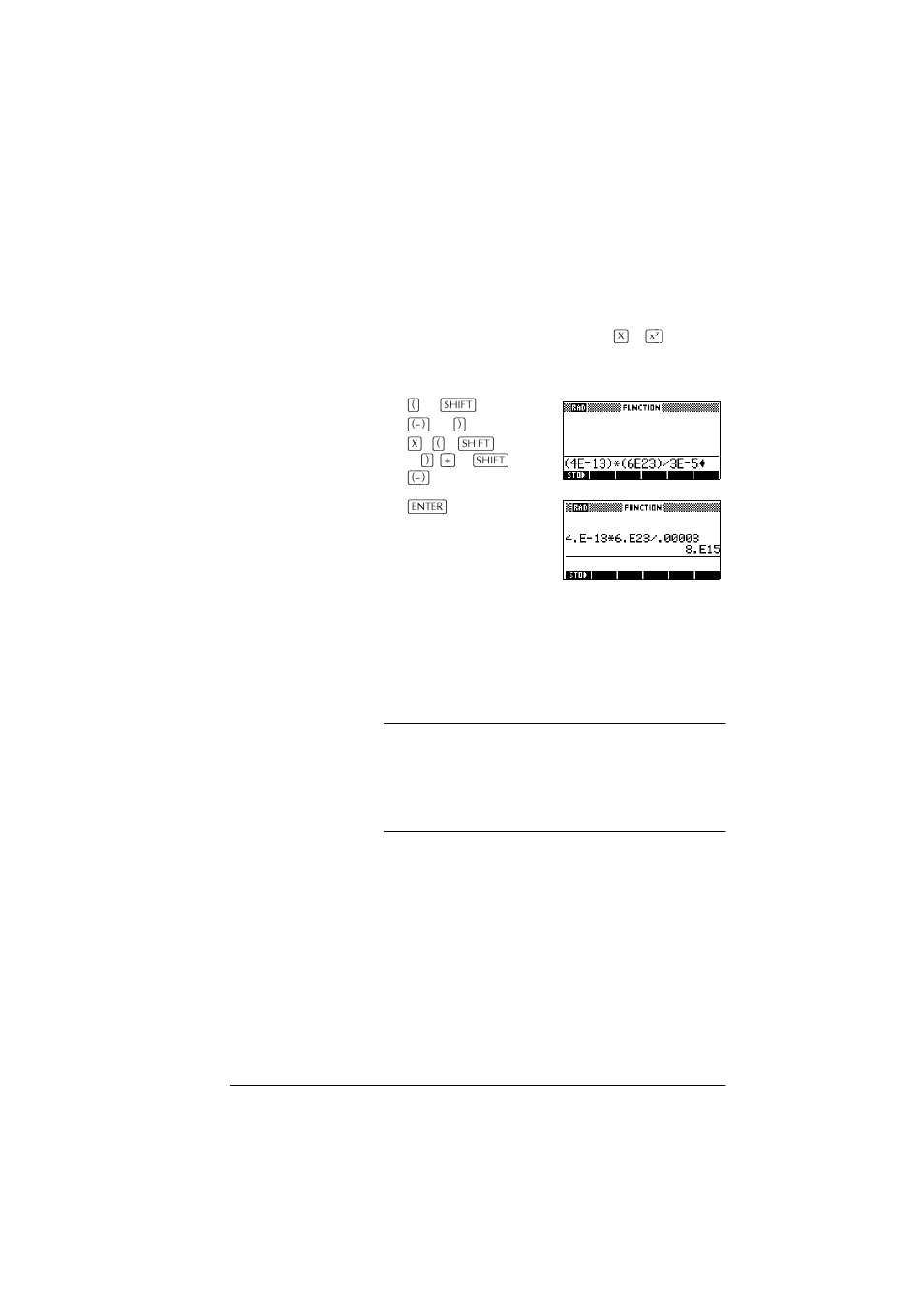 Scientific notation (powers of 10), Explicit and implicit multiplication | HP 39g+ User Manual | Page 29 / 288