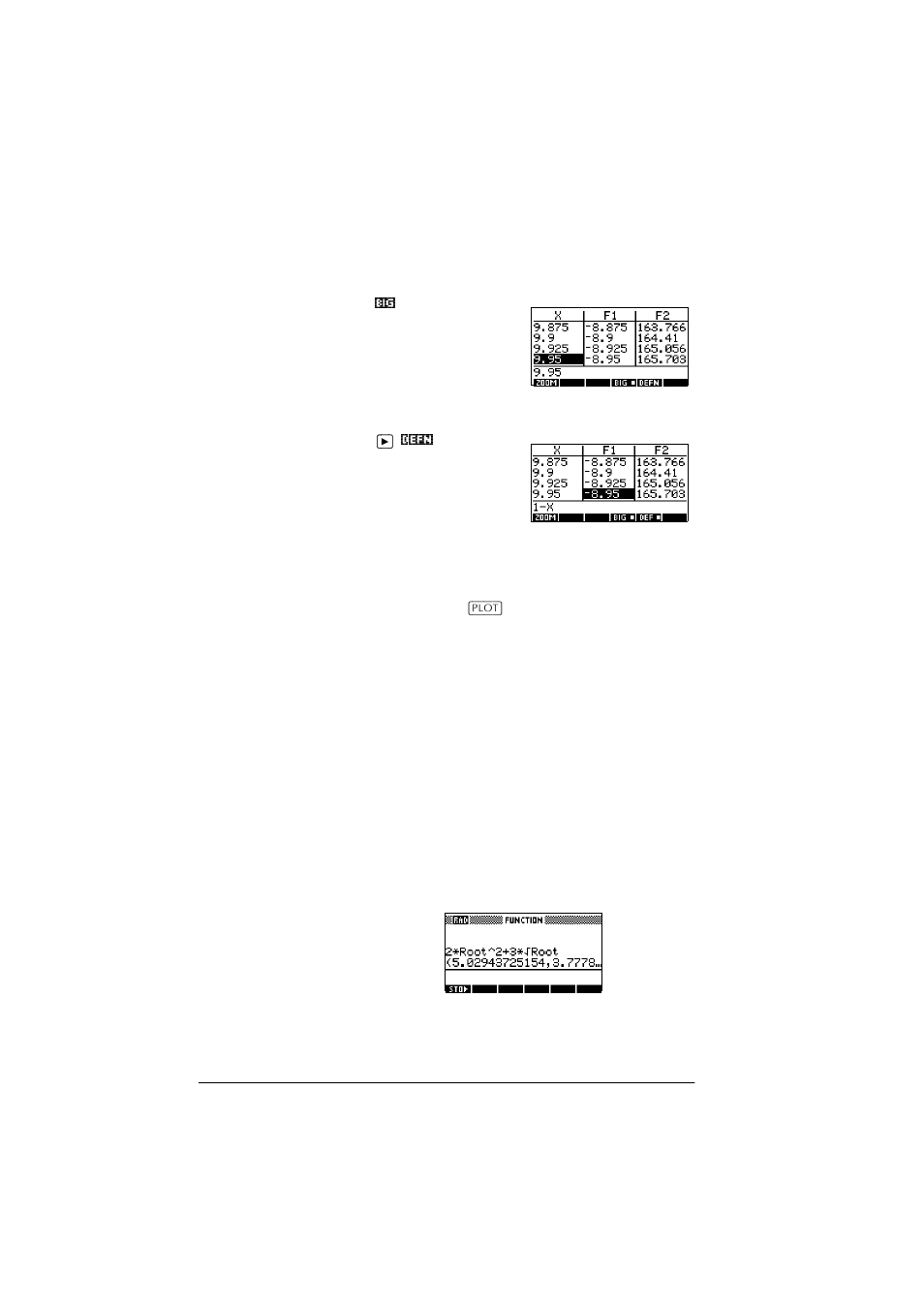 Function aplet interactive analysis | HP 39g+ User Manual | Page 68 / 288