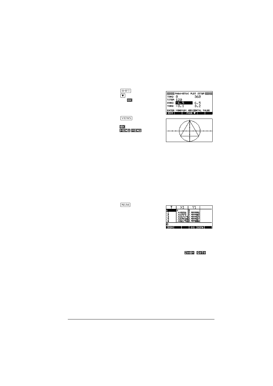 Overlay plot, Display the numbers | HP 39g+ User Manual | Page 75 / 288