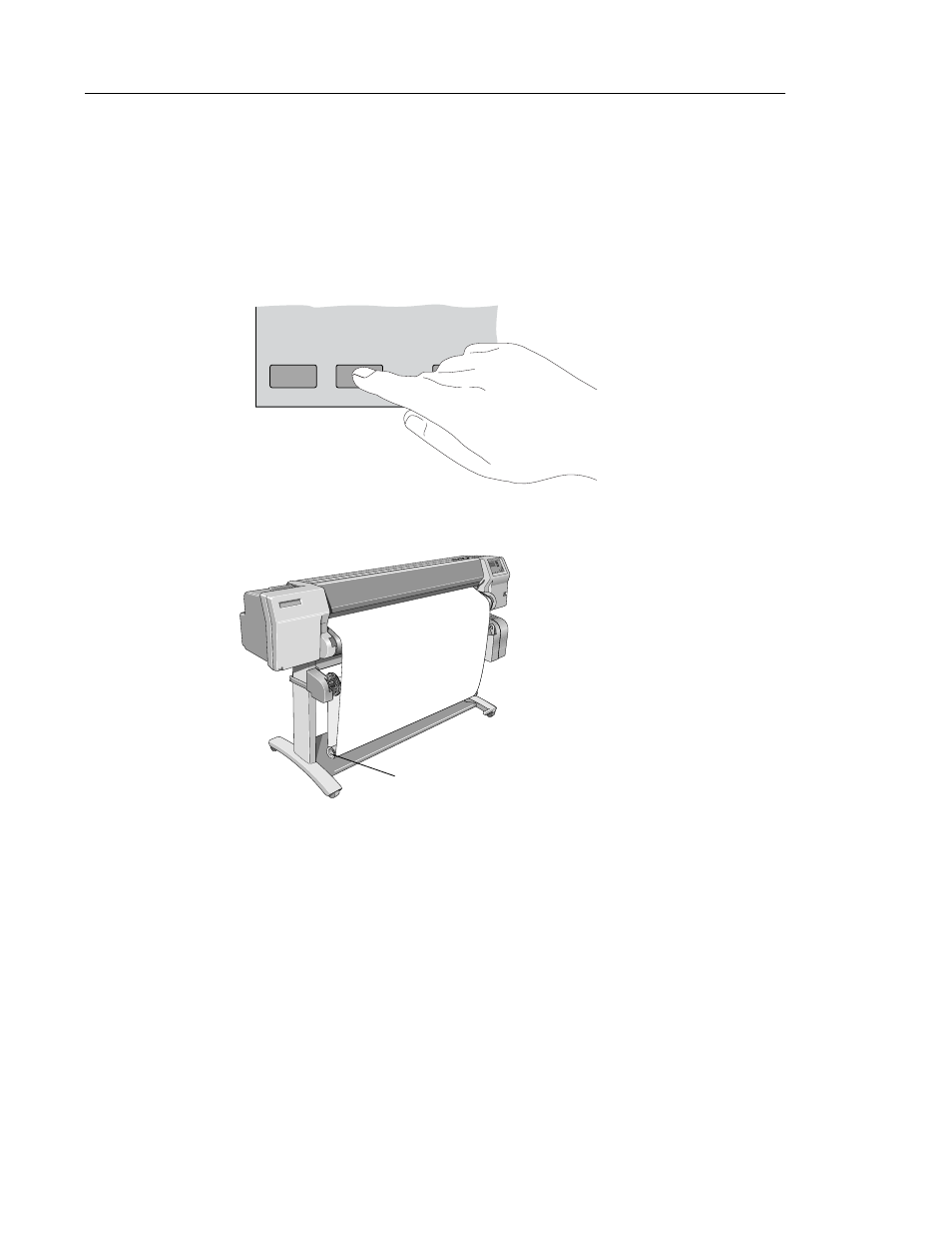 Unloading media from the take up reel | HP 3000CP User Manual | Page 79 / 342