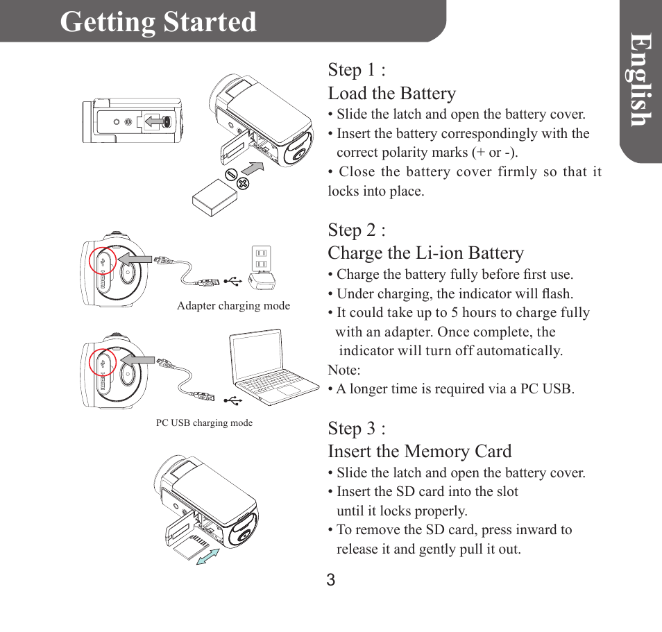 Englis h getting started | HP T450 User Manual | Page 4 / 66