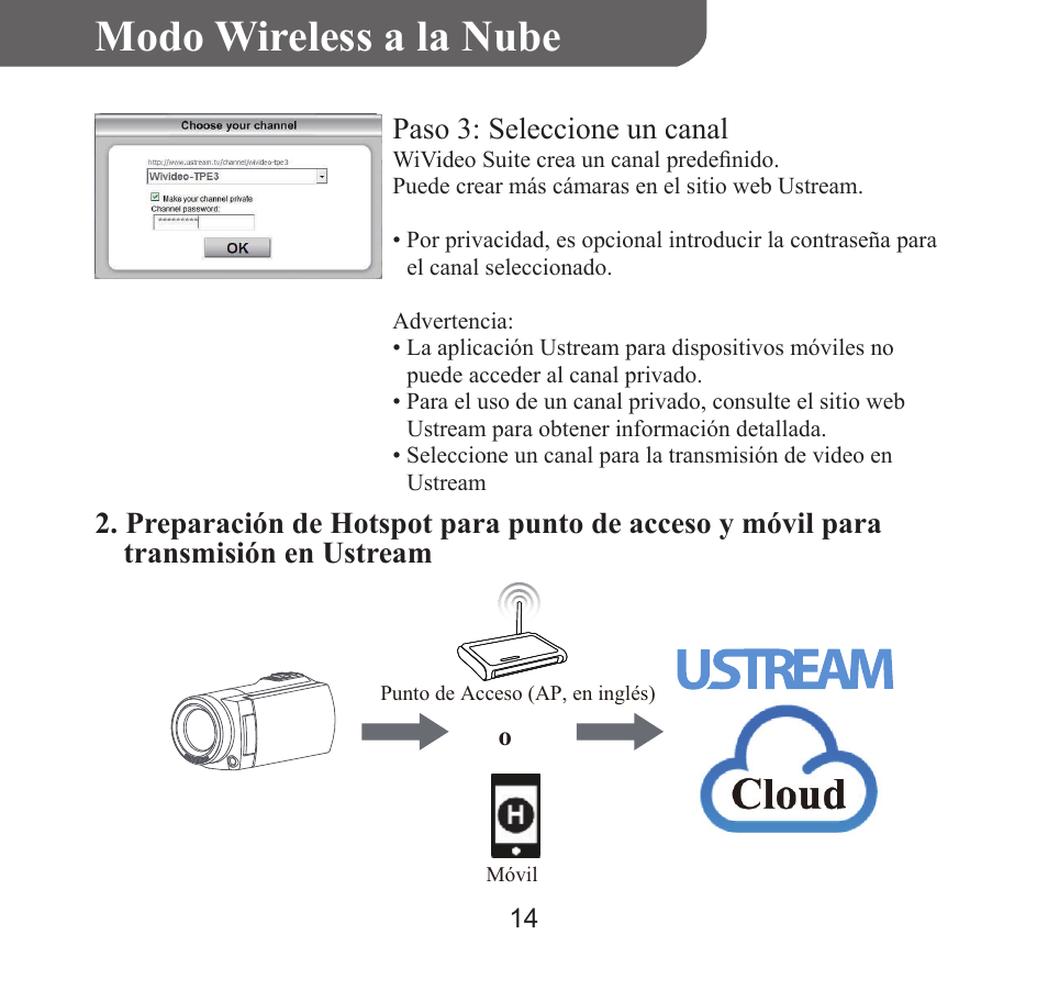 Españo l, Modo wireless a la nube | HP T450 User Manual | Page 47 / 66