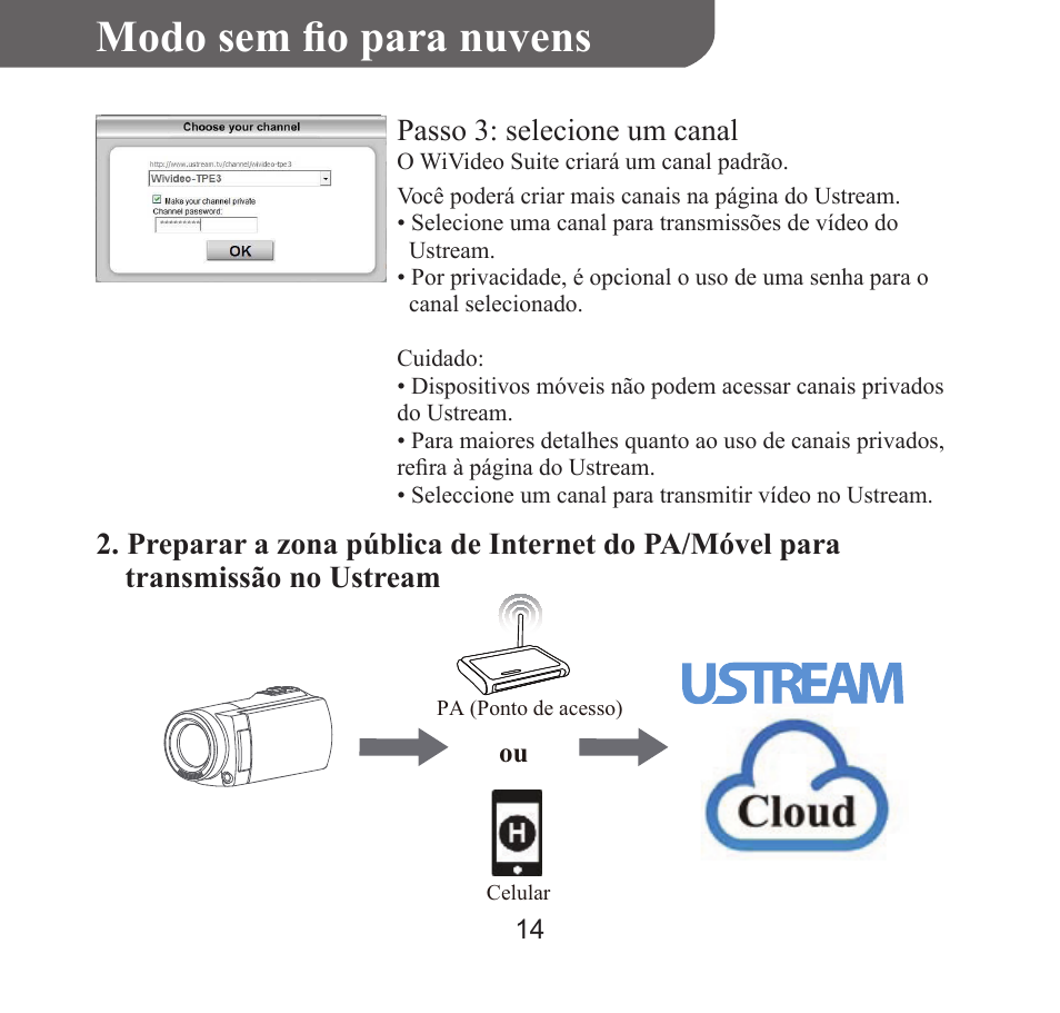 Portuguê s, Modo sem fio para nuvens | HP T450 User Manual | Page 63 / 66