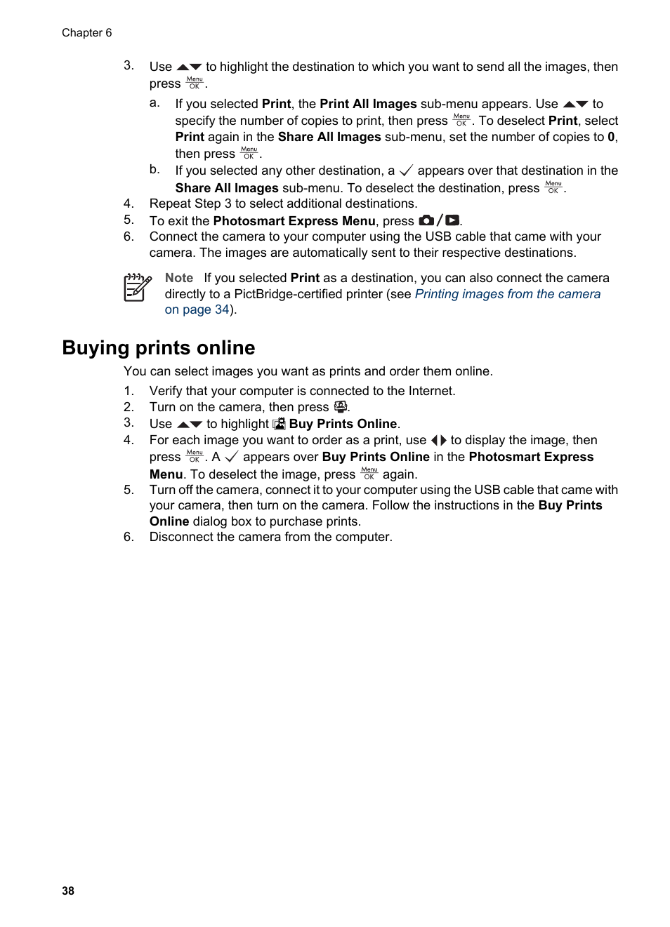Buying prints online | HP R725 User Manual | Page 38 / 56