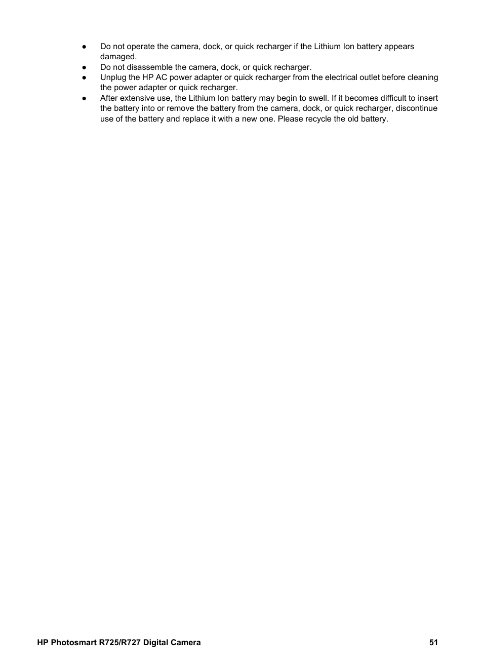 HP R725 User Manual | Page 51 / 56