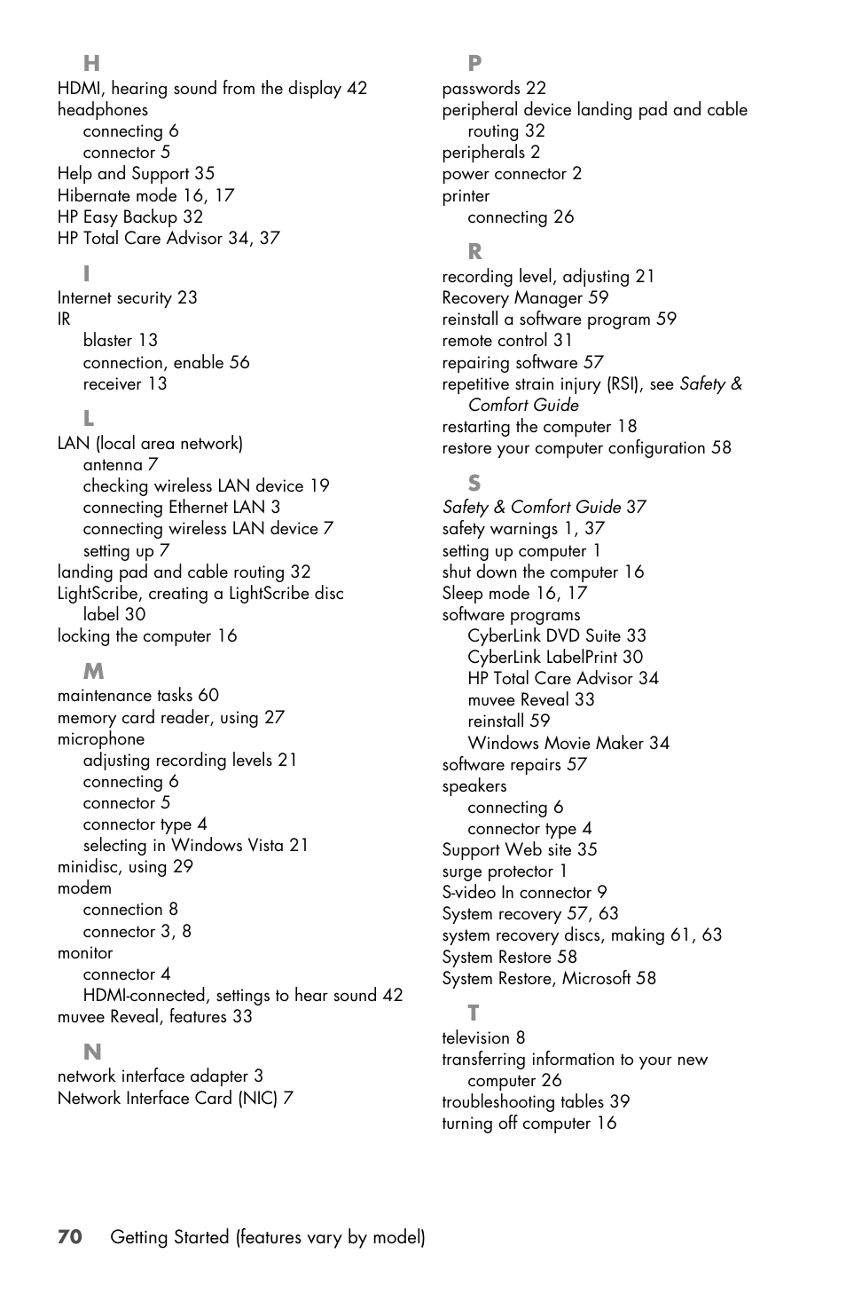 HP Desktop Computer User Manual | Page 74 / 76