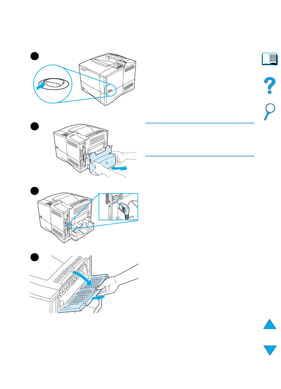 Clearing jams from the fuser area | HP 4100TN User Manual | Page 109 / 278