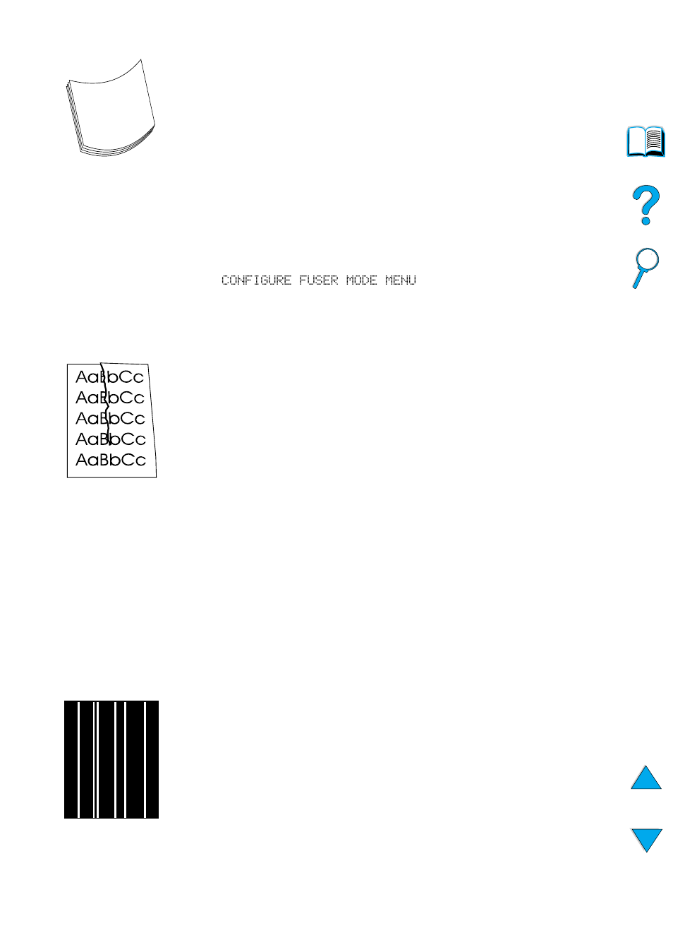 Curl or wave, Wrinkles or creases, Vertical white lines | HP 4100TN User Manual | Page 137 / 278