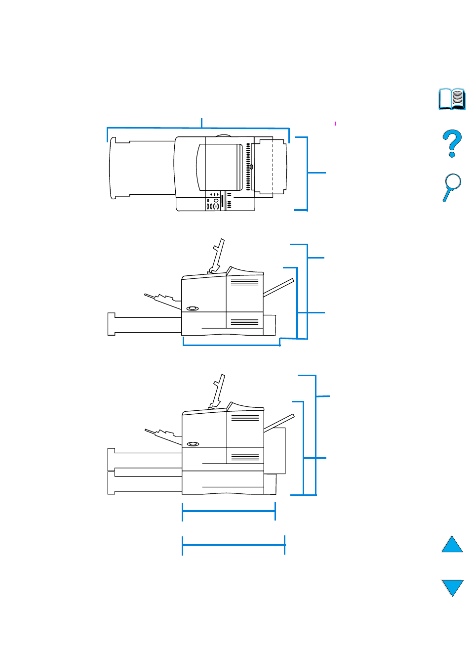 Printer specifications, Physical dimensions | HP 4100TN User Manual | Page 202 / 278