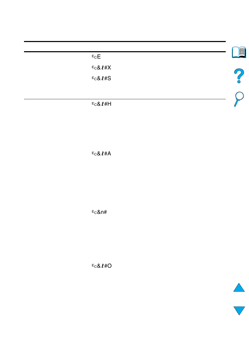 Common pcl 5e printer commands | HP 4100TN User Manual | Page 241 / 278