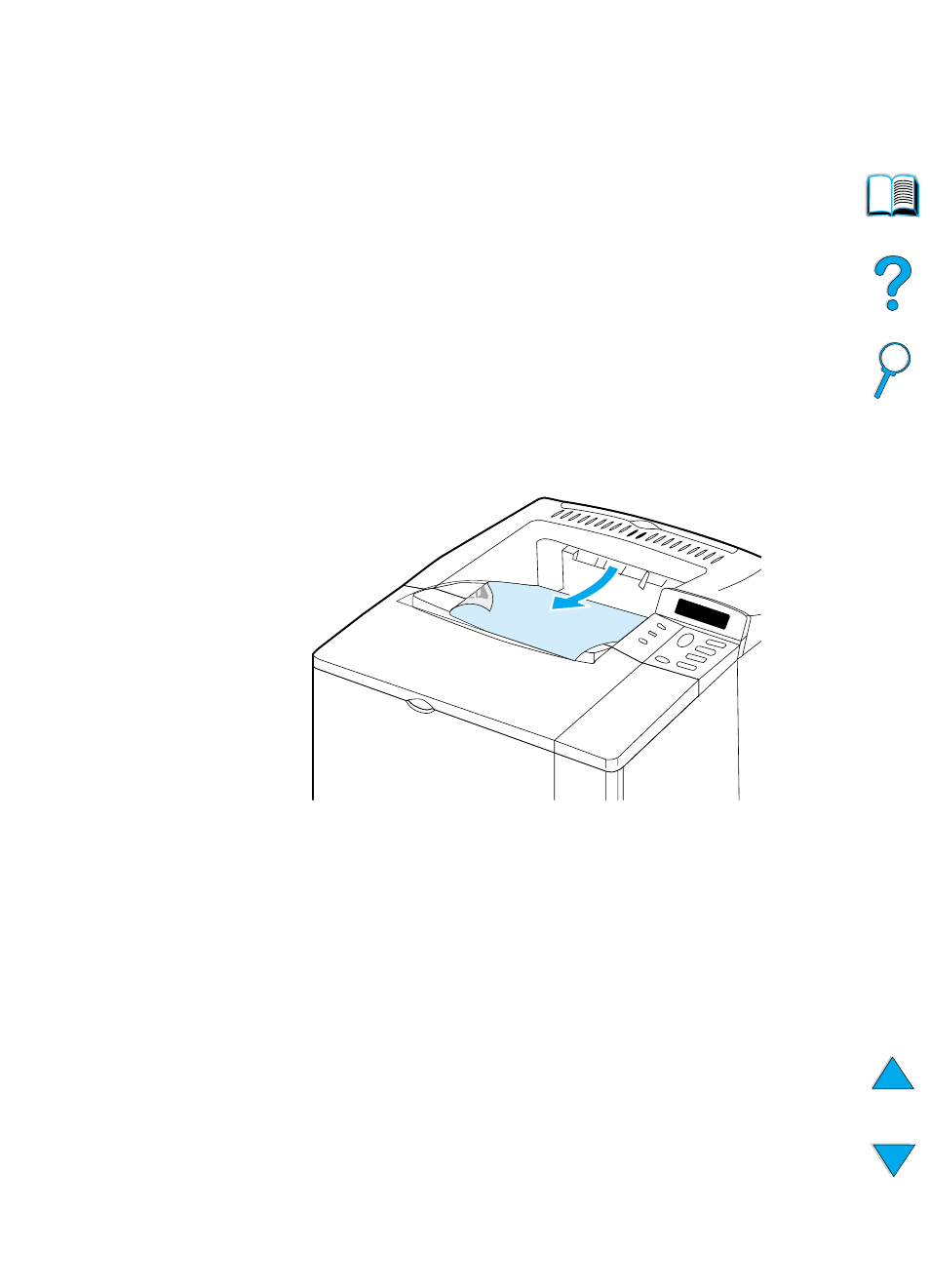 Selecting the output bin, Printing to the top output bin | HP 4100TN User Manual | Page 46 / 278