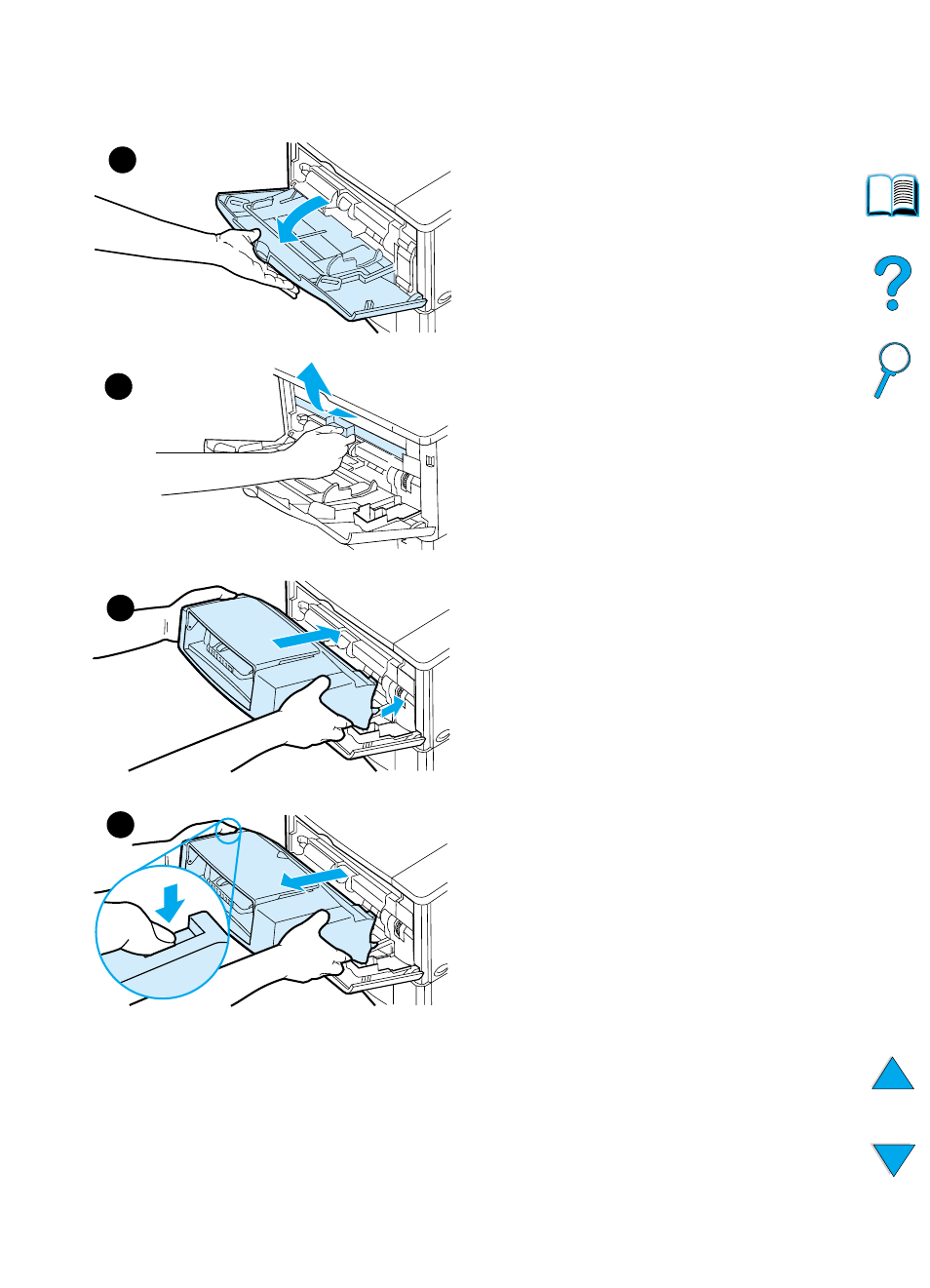 Inserting and removing the envelope feeder | HP 4100TN User Manual | Page 60 / 278