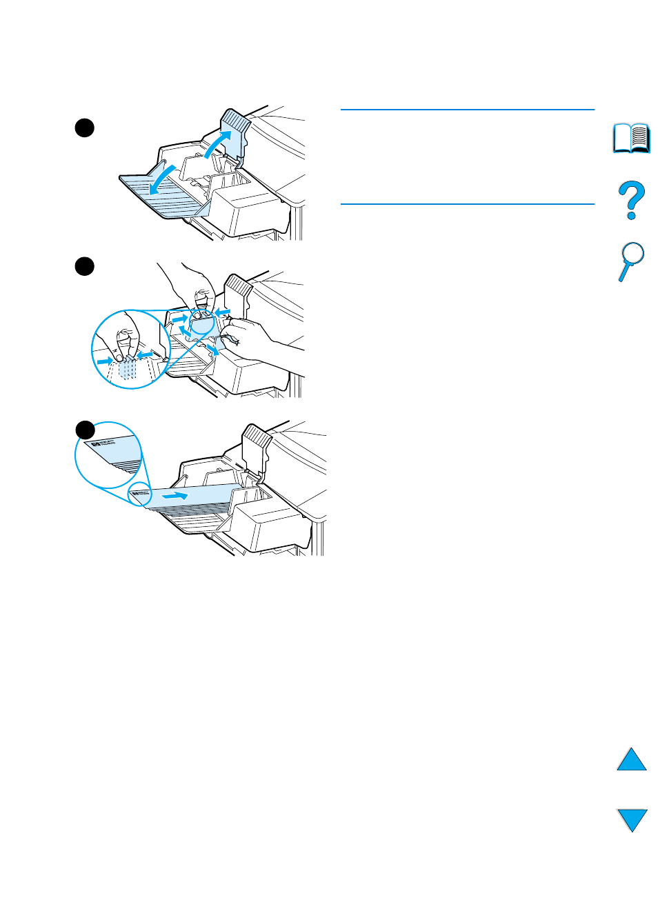 Loading envelopes in the envelope feeder | HP 4100TN User Manual | Page 61 / 278