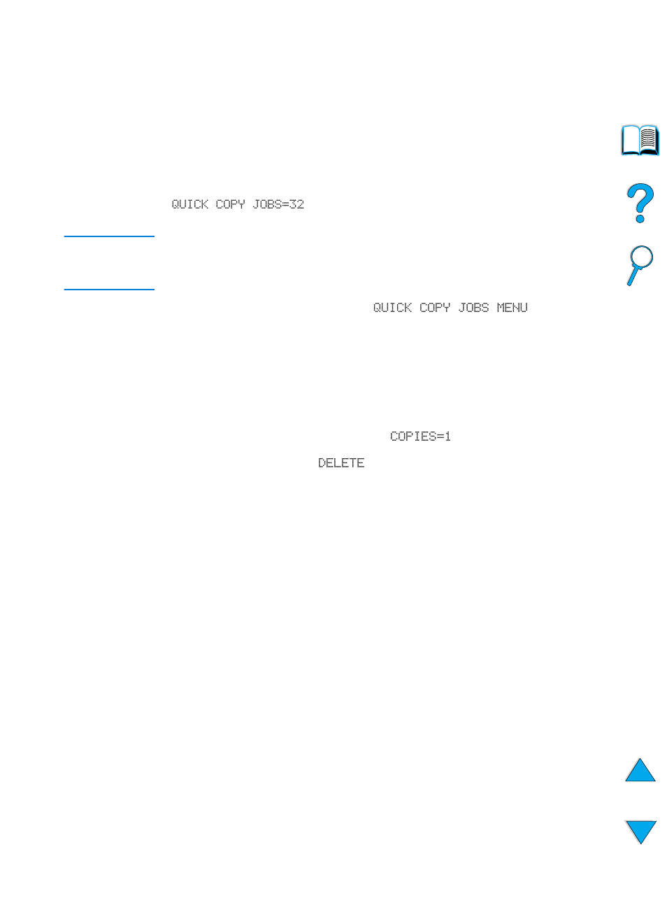 Deleting a quick copy job | HP 4100TN User Manual | Page 75 / 278