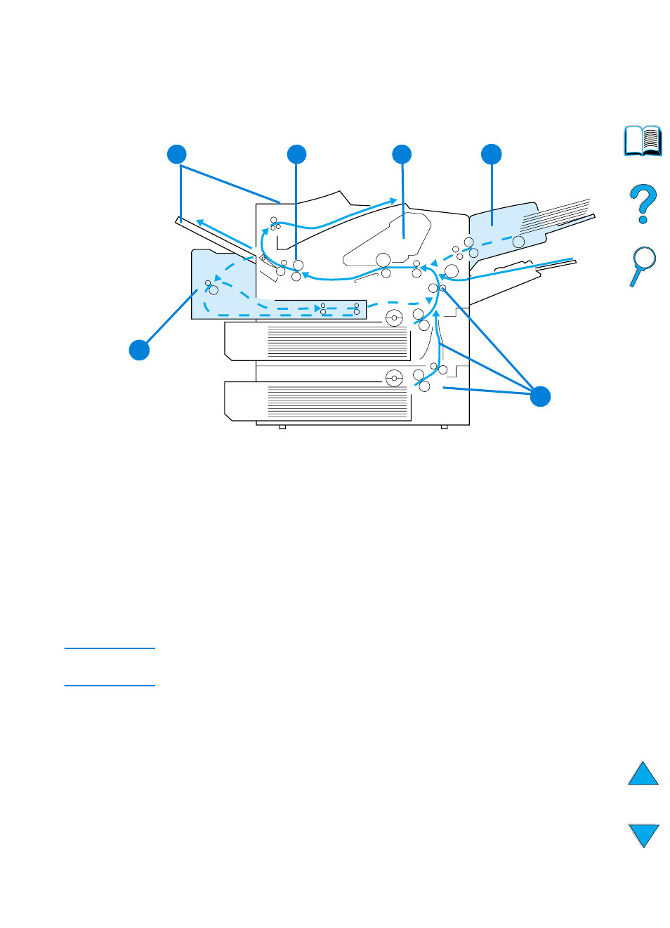 Paper jam locations | HP 4100TN User Manual | Page 99 / 278