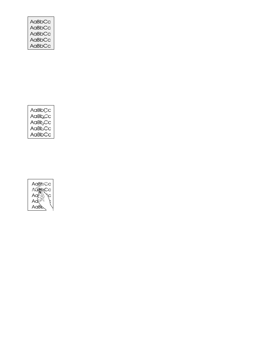 Gray background, Toner smear, Loose toner | HP 2500n User Manual | Page 85 / 152
