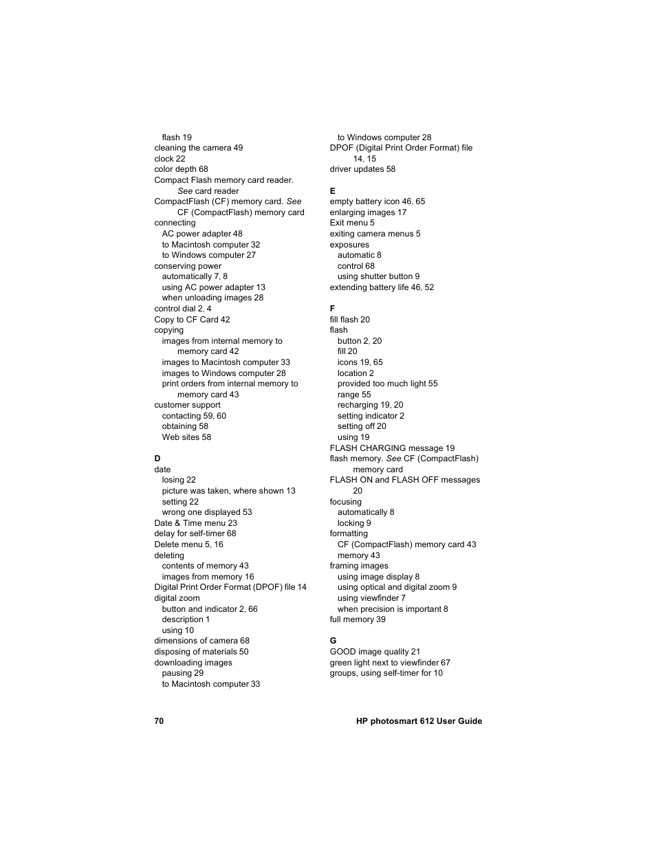 HP 612 User Manual | Page 78 / 84