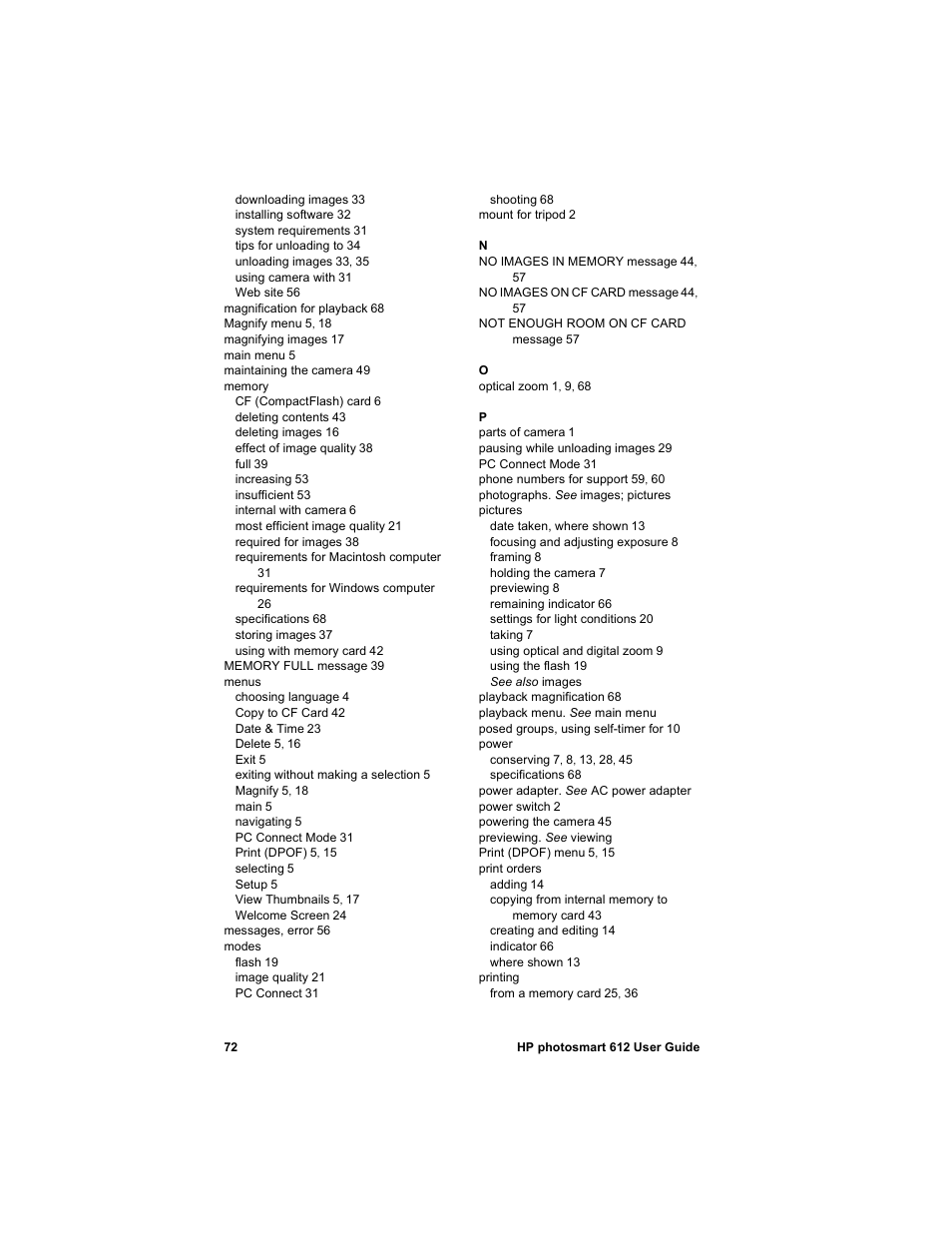 HP 612 User Manual | Page 80 / 84