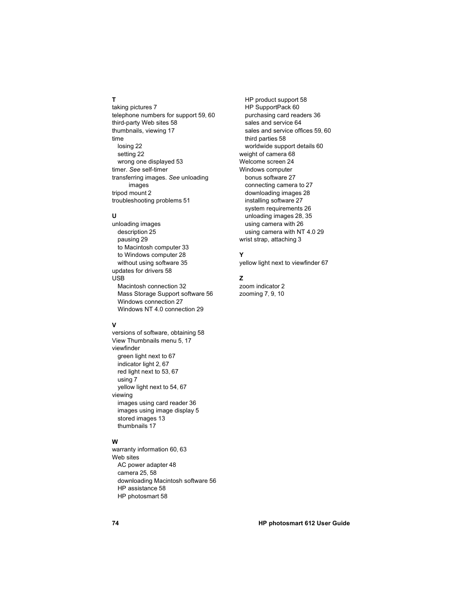 HP 612 User Manual | Page 82 / 84