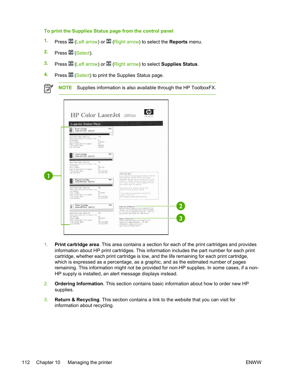 HP 2605dtn User Manual | Page 124 / 228