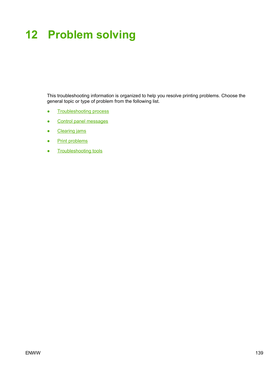 Problem solving, 12 problem solving | HP 2605dtn User Manual | Page 151 / 228