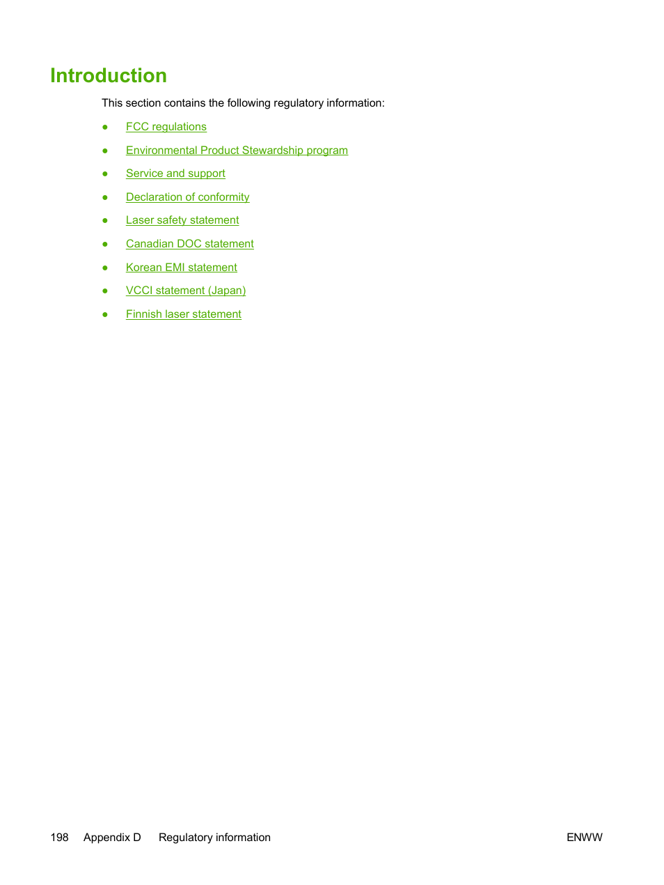 Introduction | HP 2605dtn User Manual | Page 210 / 228