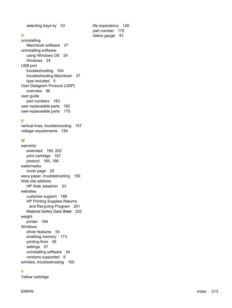 HP 2605dtn User Manual | Page 225 / 228