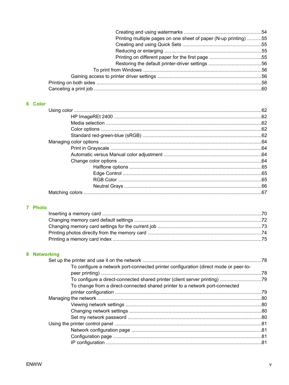 HP 2605dtn User Manual | Page 7 / 228