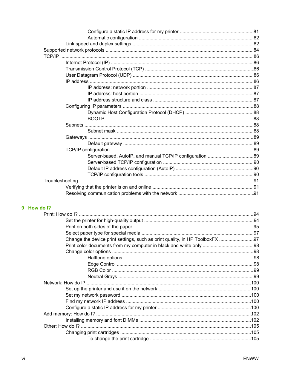 HP 2605dtn User Manual | Page 8 / 228