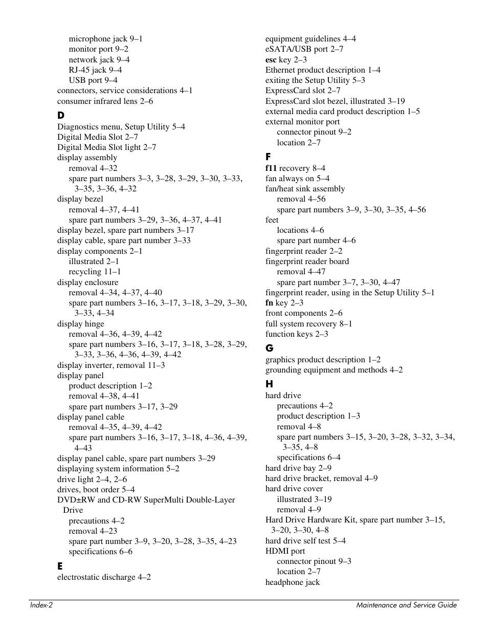 HP DV3 User Manual | Page 178 / 182